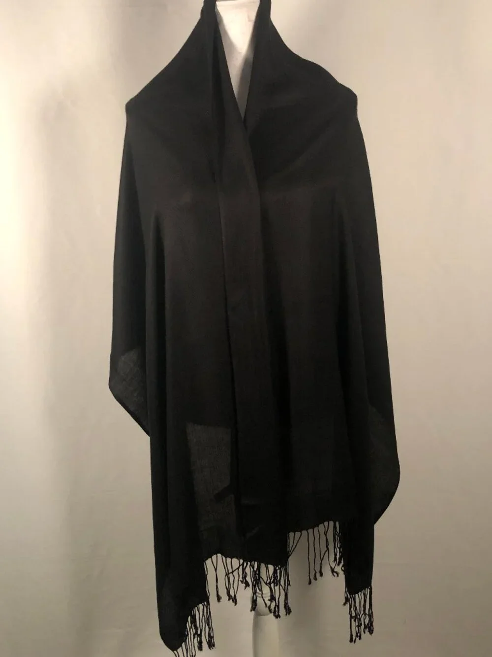 Vintage Jones New York Black Evening Shawl Scarf